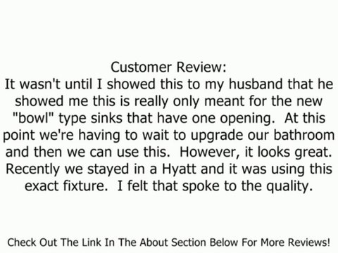 Moen S6711 90-Degree One-Handle High Arc Bathroom Faucet, Chrome Review