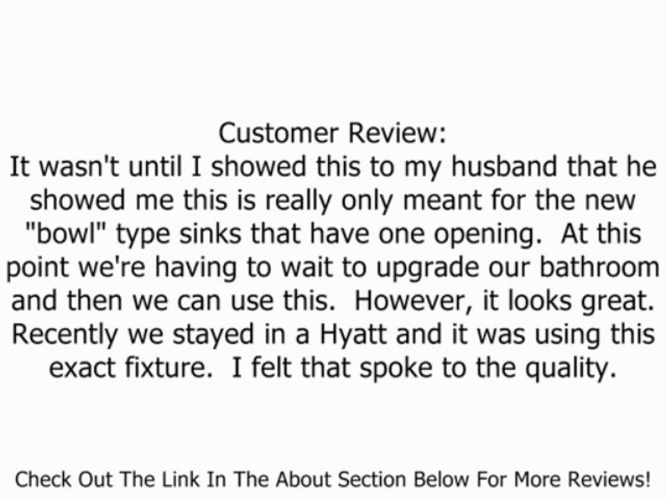 Moen S6711 90-Degree One-Handle High Arc Bathroom Faucet, Chrome Review