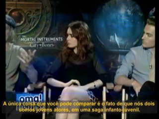 Lily Collins, Jamie Campbell Bower e Kevin Zegers falam sobre "Os Instrumentos Mortais: Cidade dos Ossos" para a OMG! Insider