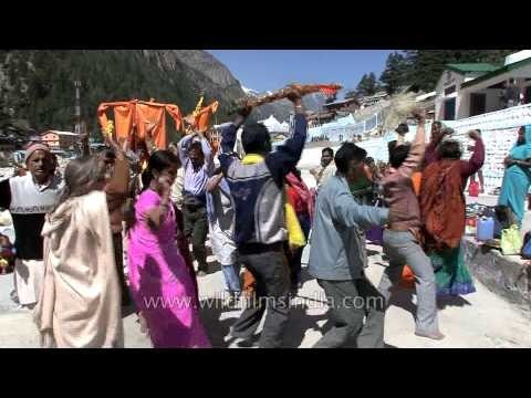 Gangotri Dham: Devotees Dance during a Procession