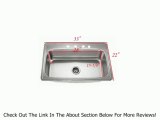 33 Inch Stainless Steel Top Mount Drop In Single Bowl Kitchen Sink - 18 Gauge Review