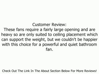 Panasonic FV-11VK3 WhisperGreen 110 CFM Ceiling Mounted Ventilation Fan with DC Motor Review