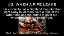 Highland Twp MI Plumbing Service - 3 Tips When to Call - (248) 714-0610