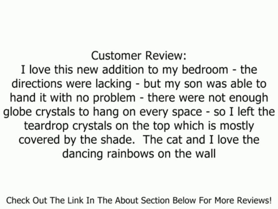 MODERN WHITE DRUM SHADE & CRYSTAL CEILING CHANDELIER PENDANT LIGHTING FIXTURE W 18" H 22" Review