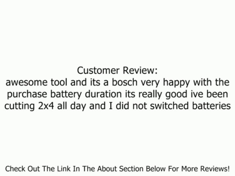 Bosch Bare-Tool CRS180BL 18-Volt Lithium-Ion Reciprocating Saw  with L-BOXX-2 and Exact-Fit Tool Insert Tray Review
