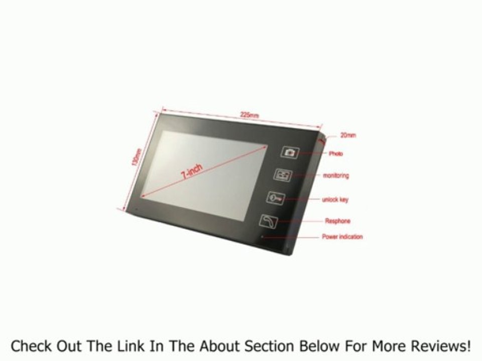 New arrival! 7"LCD Wireless Video Door Phone Doorbell Intercom System Night Vision Waterproof Review