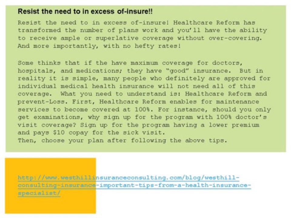 Westhill Consulting Insurance – Important Tips From a Health Insurance