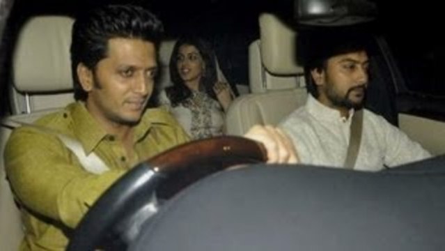 Riteish Deshmukh & Genelia D'Souza @ Shahrukh Khan's Eid Party !