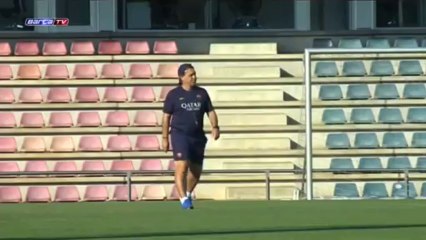 Cesc empieza a trabajar con el grupo; Messi se ejercita aparte