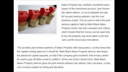 Mark Black Adavo Property joint ventures