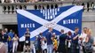 Scotland fans descend on Trafalgar Square