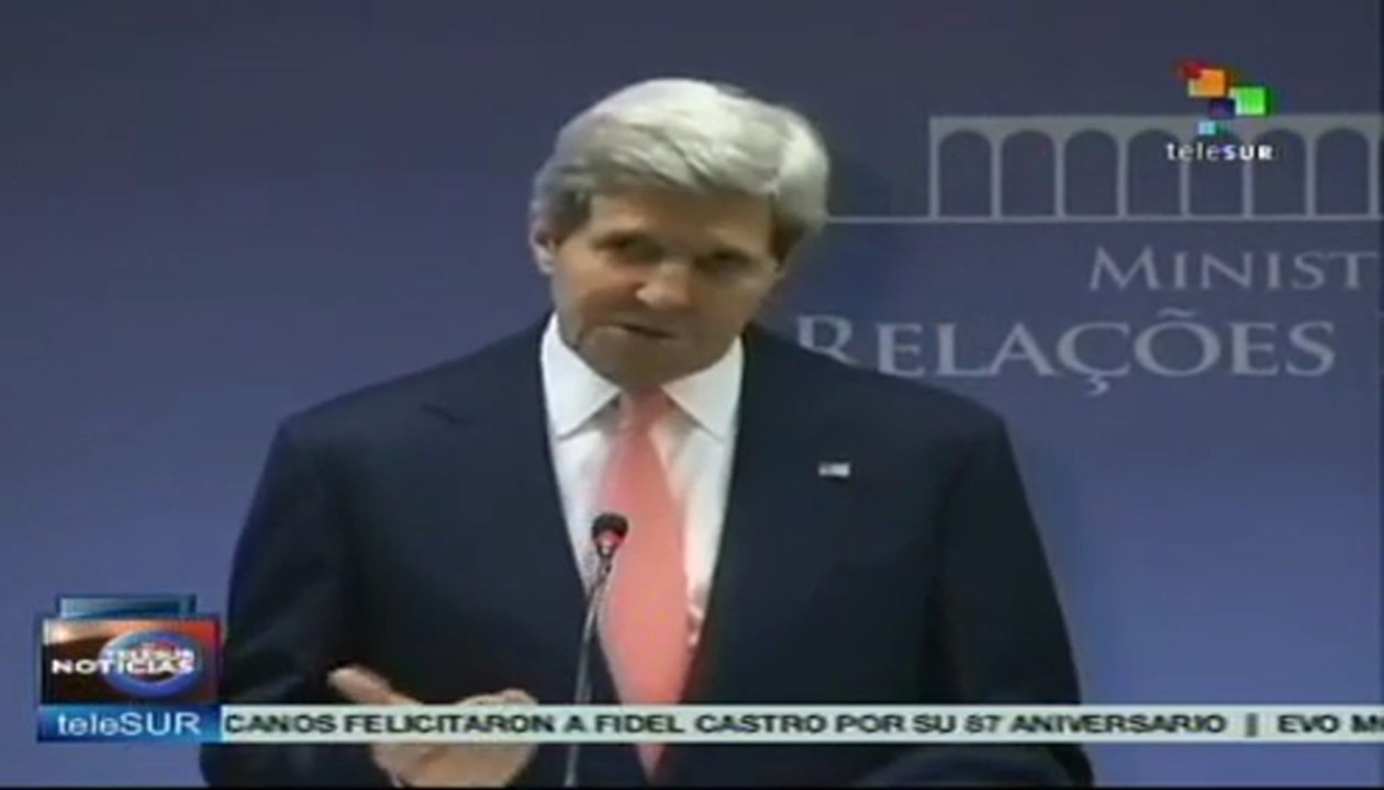 Kerry culmina gira en Brasil en medio de interrogantes por espionaje
