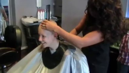 Young Girl Head Shave