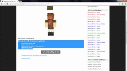 Steampunk Girl Skin for Minecraft