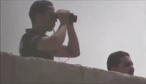 فيديو واضح جدا لاطلاق النار من القناصة أعلي فندق النصر التابع لل