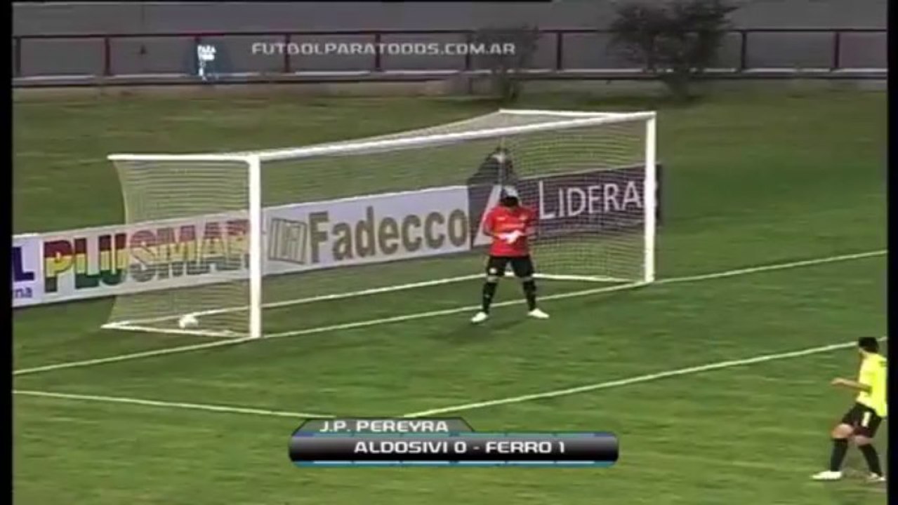 Gol de Juan Pablo Pereyra. Aldosivi 0 Ferro 1. Fecha 2. Torneo Primera B Nacional. FPT