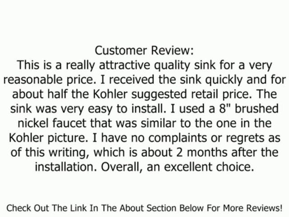 KOHLER K-2075-8-0 Serif Self-Rimming Lavatory, White Review