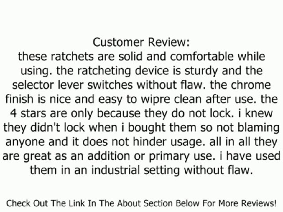 GearWrench 81230F 4 Piece Full Polish Flex Handle Ratchet Set Review