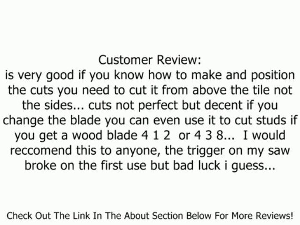 Makita 4100NH 12 Amp 4-3/8-Inch Dry Cut Masonry Saw Review