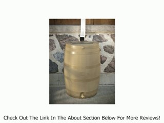 RTS Home Accents 50-Gallon Rain Water Collection Barrel With Brass Spigot, Tan Review