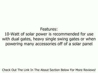 Mighty Mule FM123 10-Watt Solar Panel Review