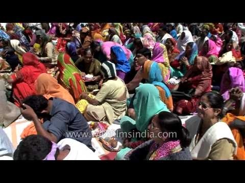 Devotees waiting for their turn to worship goddess Ganga in Gangotri