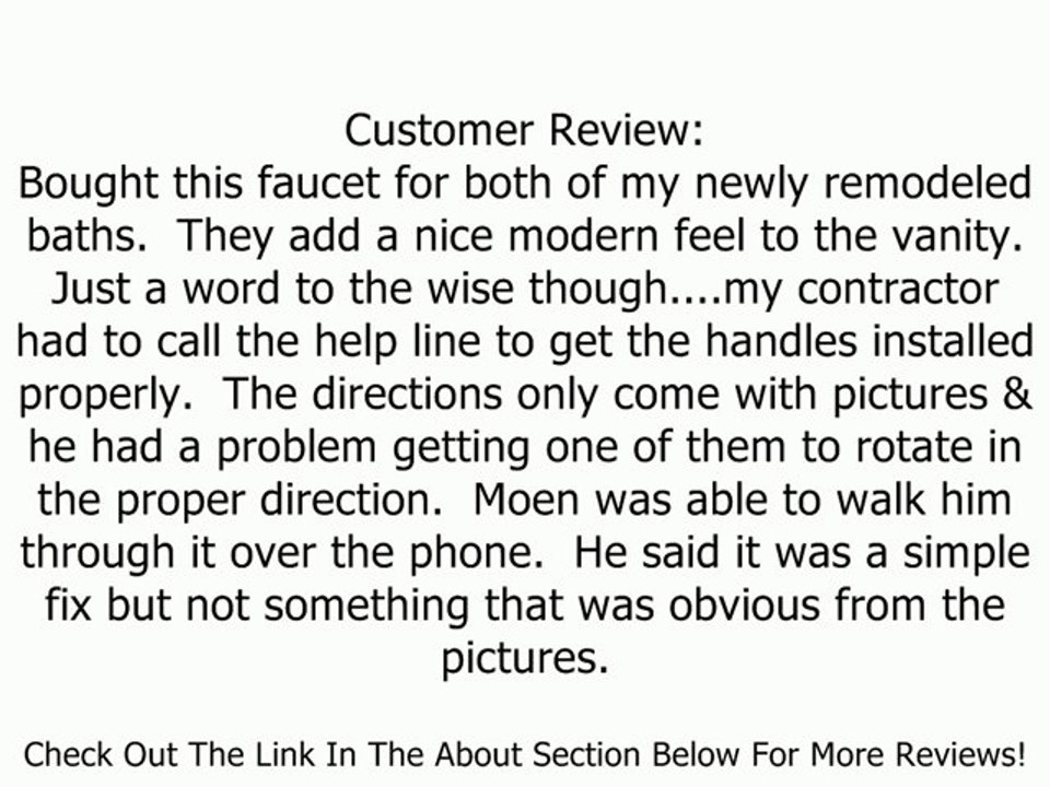 Moen 4945 Chateau Two-Handle Low Arc Bathroom Faucet, Chrome Review