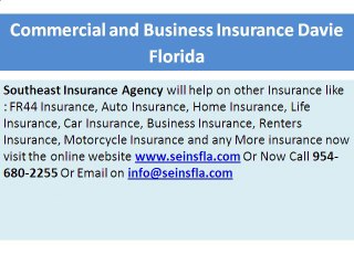 Flood Insurance now available On Davie FL