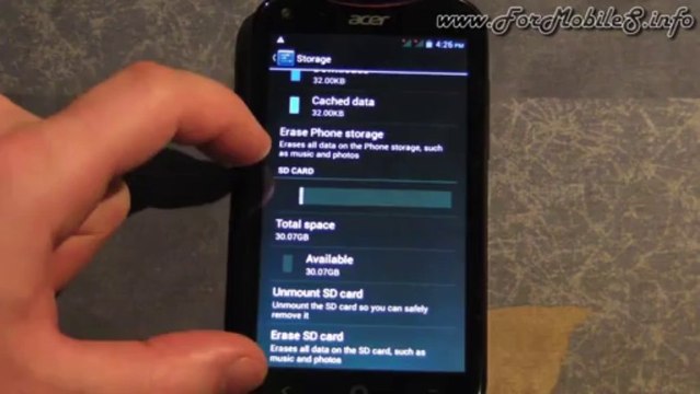 Acer Liquid E2 Duo - Demo compatibilità microSDHC (ADATA 32 GB)