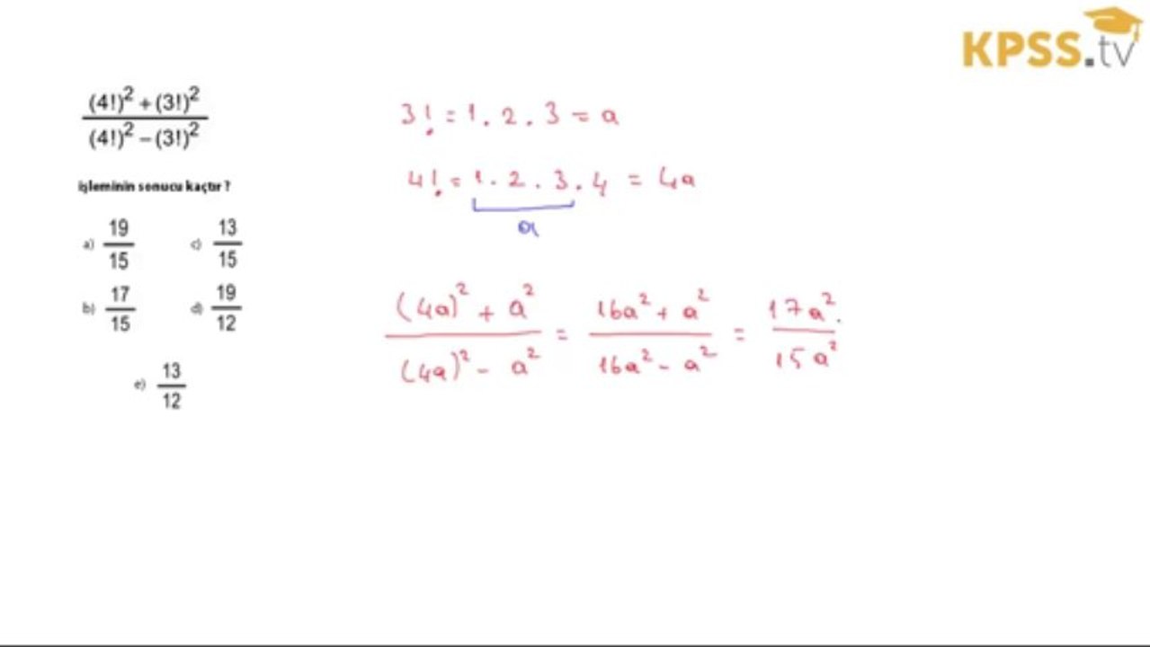 KpssTv | 2013 Kpss Lisans - Genel Yetenek 34. Soru