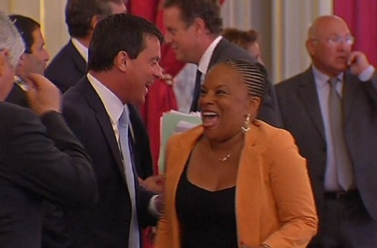 Valls et Taubira s'affichent tout sourires