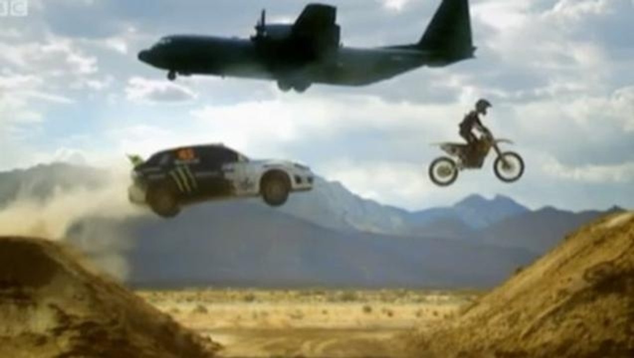 Ken Block airfield rallying - Top Gear - BBC