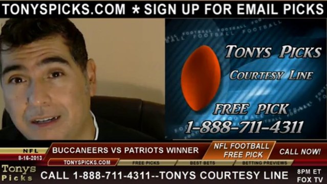 New England Patriots vs. Tampa Bay Buccaneers Pick Prediction NFL Pro Football Odds Preview 8-16-2013