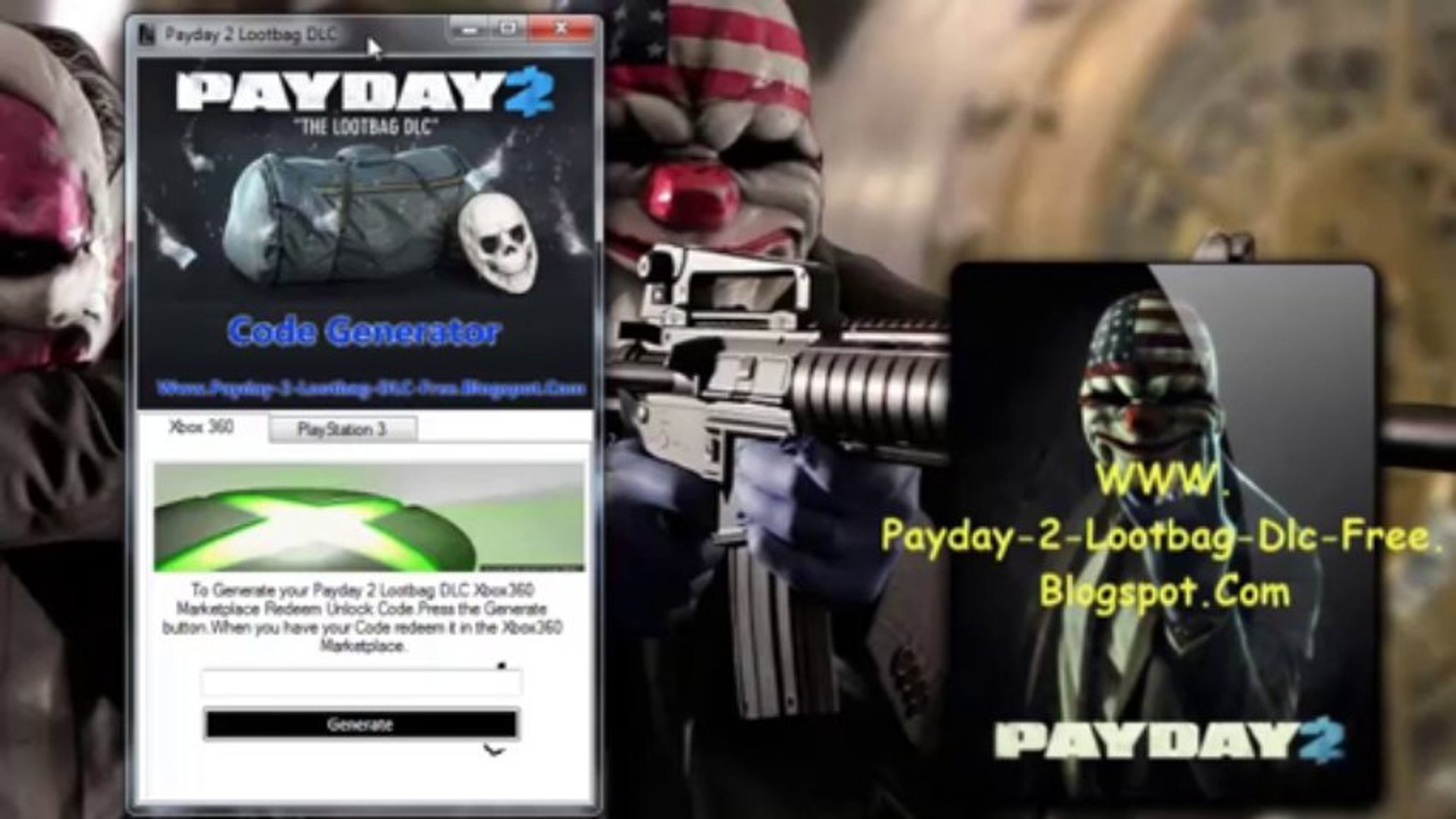 Get Free Payday 2 Lootbag DLC Redeem Codes - video Dailymotion