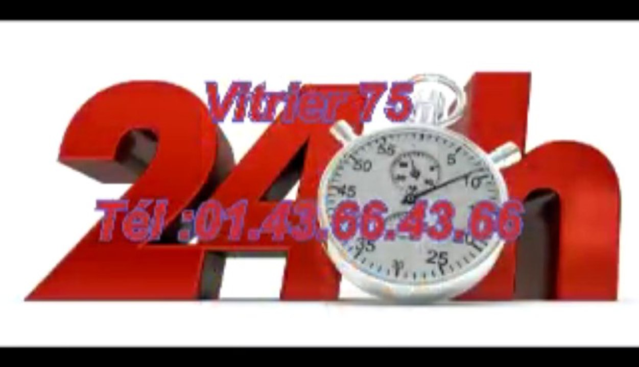 Vitrier 75 Tél :01.43.66.43.66