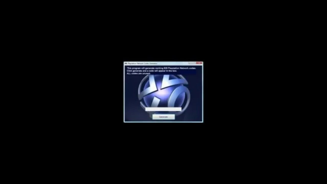 WORKING 100% $20 Playstation Network Code Generator