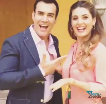 David Zepeda @davidzepeda1 detrás de cámaras con Mayrín Villanueva y elenco