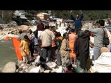 Gangotri Dham: Devotees sing in praise of Goddess Ganga as they prepare to take the ritualistic dip