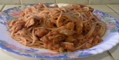 recette de cuisine - Colins sauce piquante avec des spaghettis