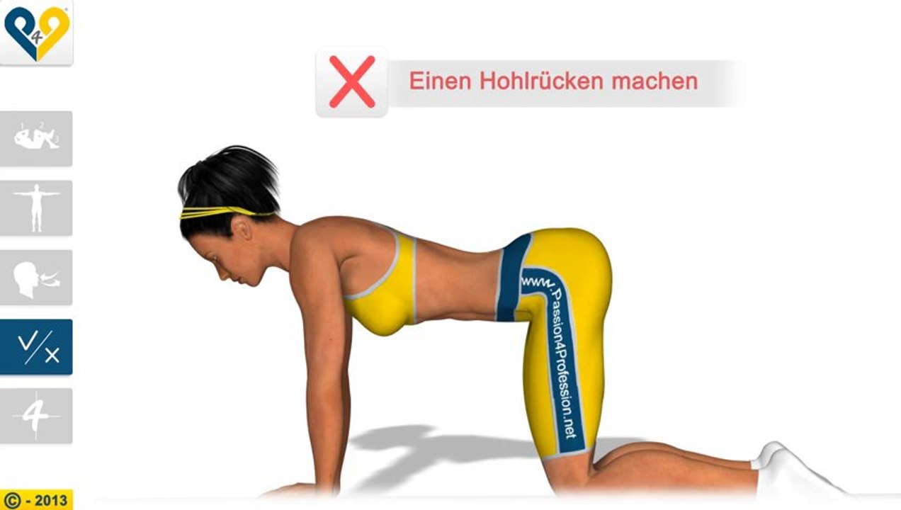 Seitlicher Schwung mit gebeugtem Knie