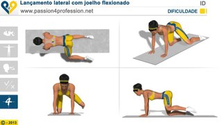 Lançamento lateral com joelho flexionado