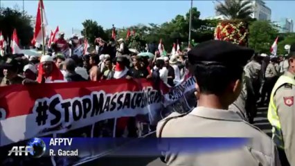 Indonésie: manifestation en soutien aux Egyptiens