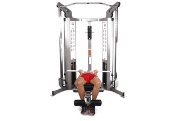 Cable Bench Press (Decline_Underhand Grip_Long Bar)