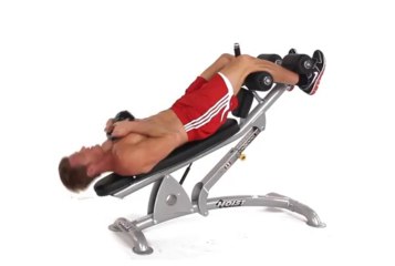 Kettlebell Crunch (Decline Bench)