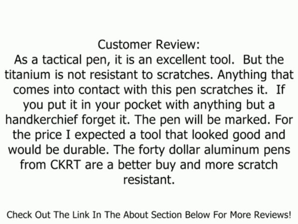 Columbia River Knife and Tool TPENT Elishewitz Tao Pen Tactical Pen Review