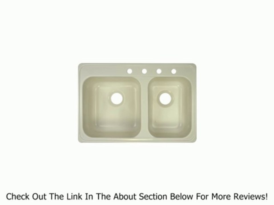 Lyons Industries DKS09P-TB Biscuit Pan Handler Dual Offset Bowl Acrylic Kitchen Sink Review