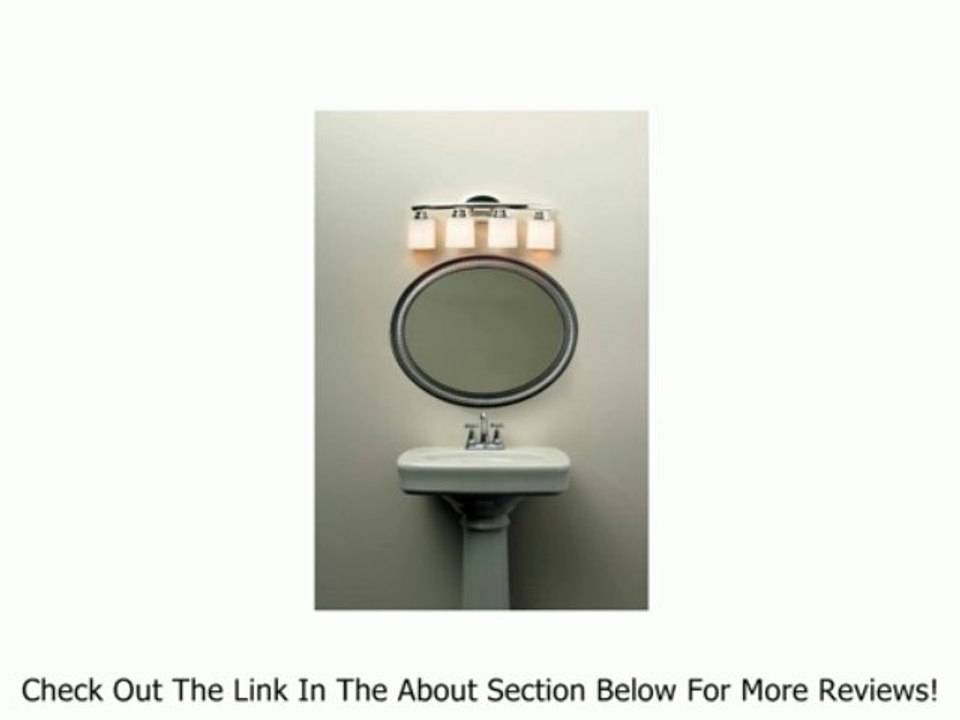 Kenroy Home 3393 Bow Four-Light Vanity, Polished Nickel with White Globes Review