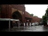 Muslim throngs the Taj Mahal for Eid prayers