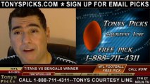 Cincinnati Bengals vs. Tennessee Titans Pick Prediction NFL Pro Football Odds Preview 8-17-2013