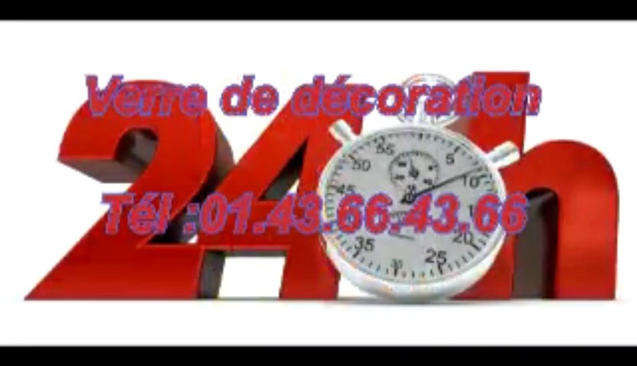 Verre de décoration Tél :01.43.66.43.66